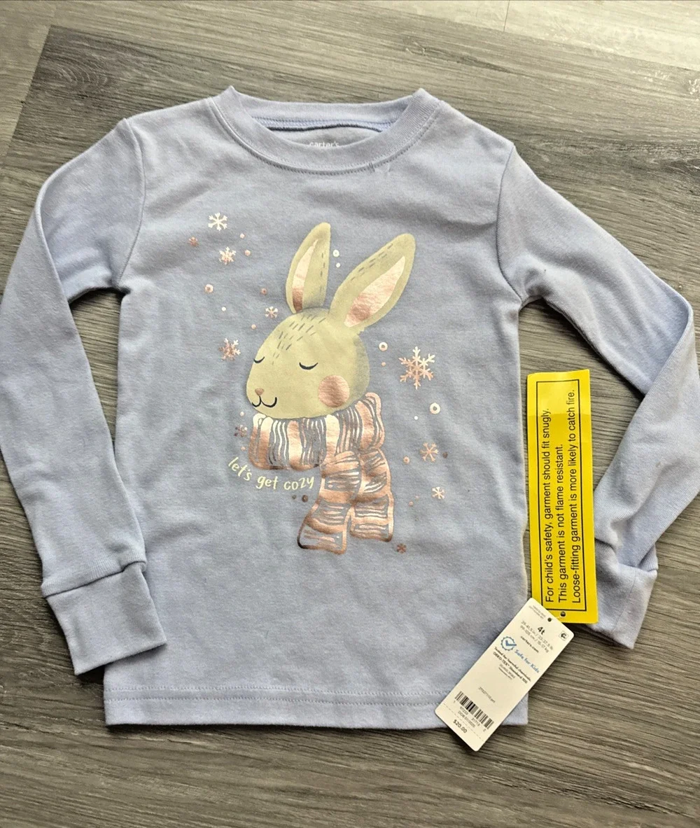 Carter’s Sleep Shirt Bunny, Blue, 4T